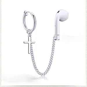 Wollet Sports wireless headset anti-lost stainless steel earrings