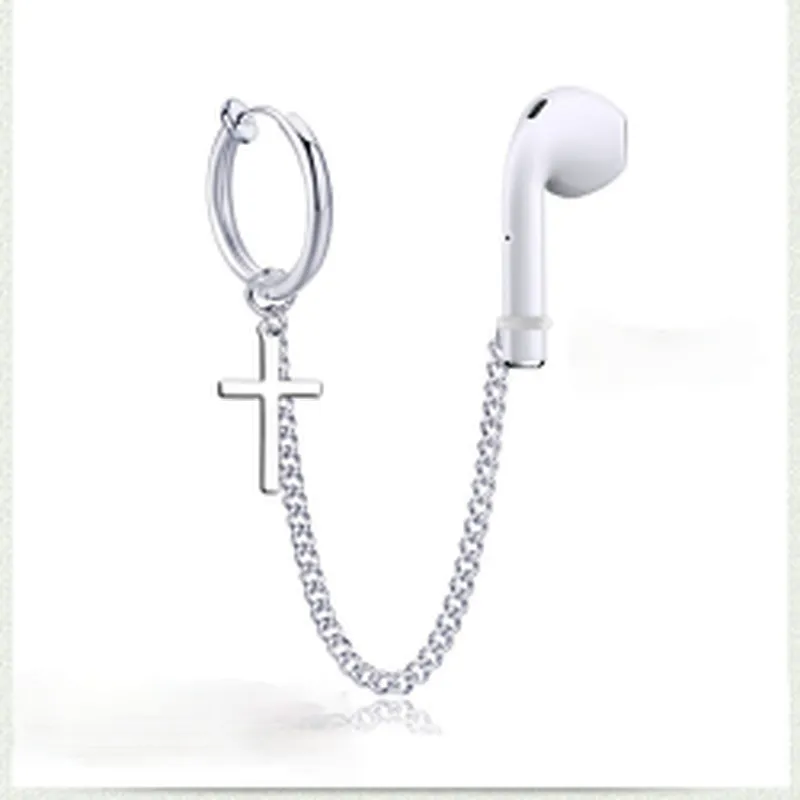 Wollet Sports wireless headset anti-lost stainless steel earrings