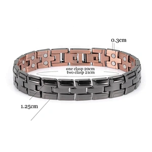 Wollet Copper Energy Blood Pressure Control Wellness Health Healing Bio Magnetic Therapy Bracelet For Men