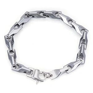 Wollet Fashion Healthy  Wholesale price link tungsten bracelet for men