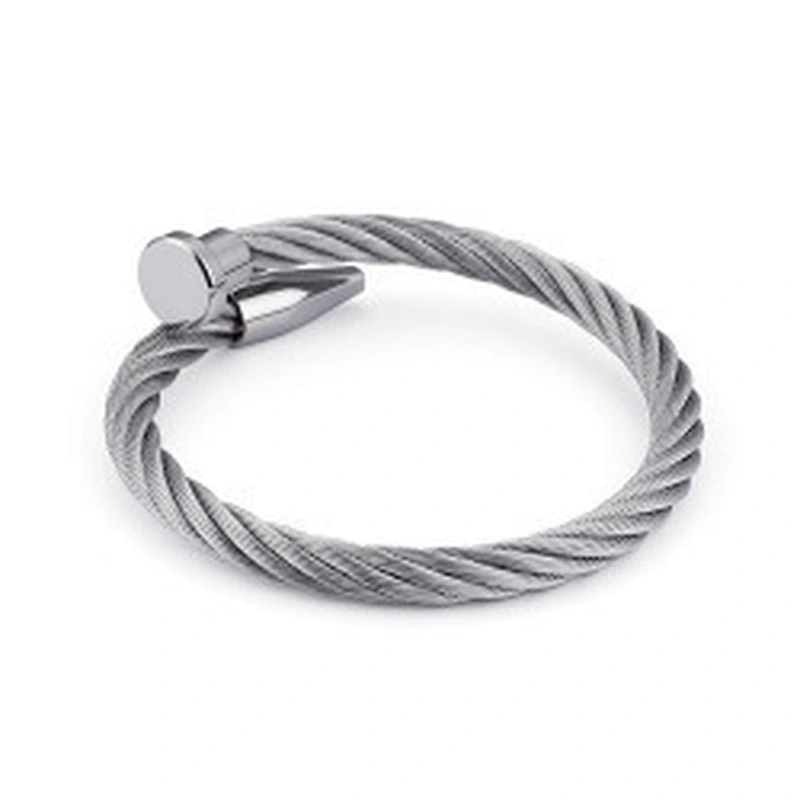 Wollet Fashion Trend Multi-color Women's Stianless Steel Nail Open Bracelet