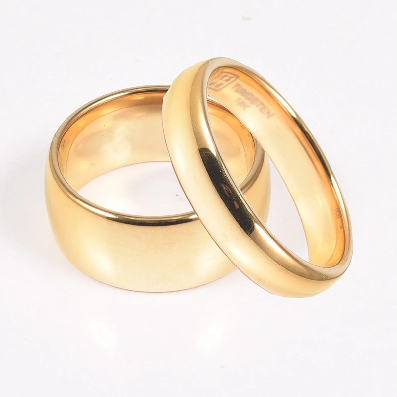 Wollet 2018 new Fashion Couple Wedding Gold Plated Tungsten Ring
