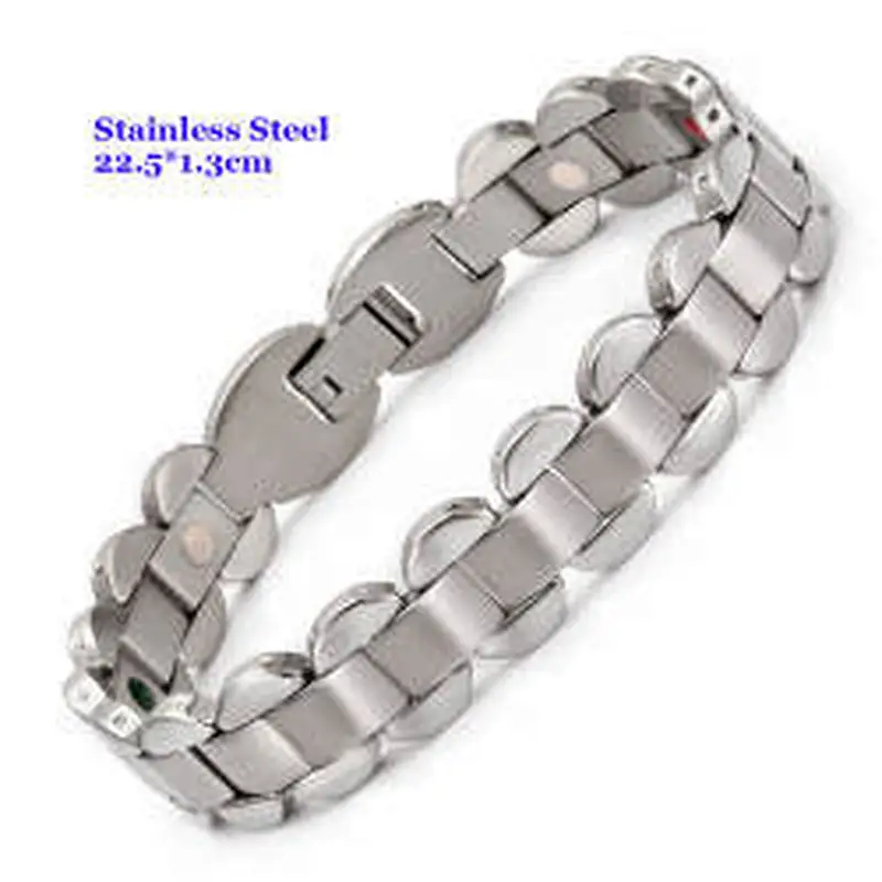 Wollet Stainless Steel Or Titanium Bio Magnetic Fir 4 In 1 5 In 1 Health Bracelet