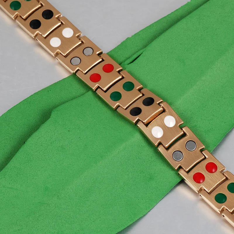 High quality stainless steel tow row germanium bracelet japan