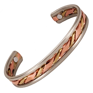 Wollet Mens Pure Copper Bangle  Arthritis Pain Relief Therapy Healthy Copper Magnetic Bracelet