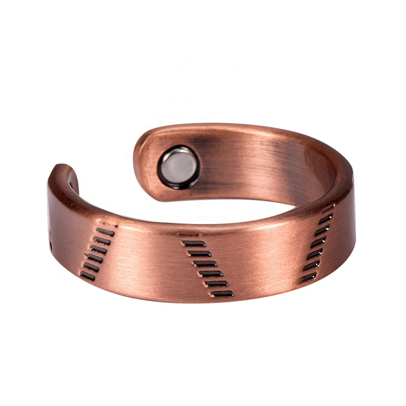 Wollet Magnetic Copper Ring Arthritis Women Pure Copper Rings for Women Adjustable Health with 3PCS Magnets