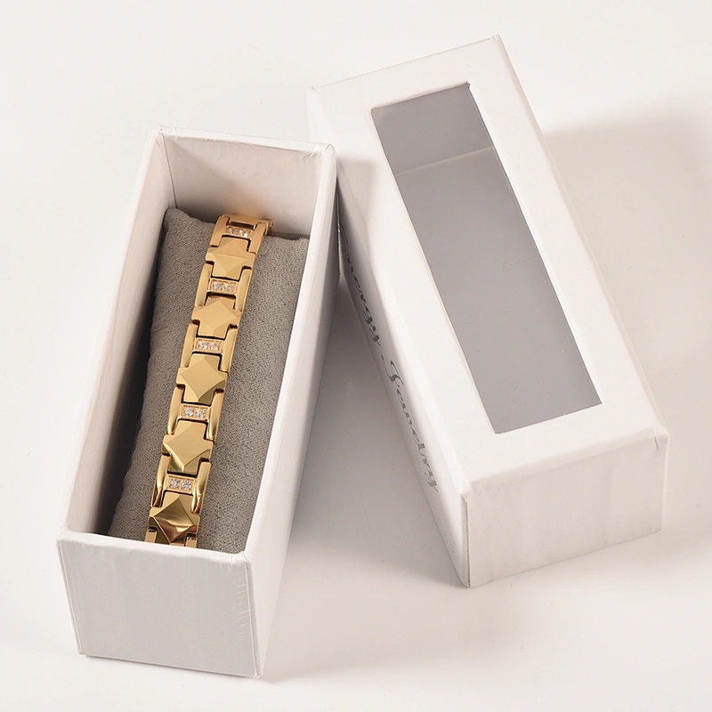 Wollet Fashion Women Tungsten Magnet Germanium Negative Ion Infrared 5 in 1 Bio Elements Magnetic Bracelet