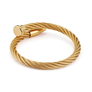 Wollet Fashion Trend Multi-color Women's Stianless Steel Nail Open Bracelet