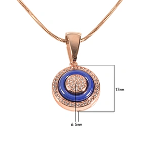 Wollet new design rose gold stainless steel diffuser fragance pendant for women