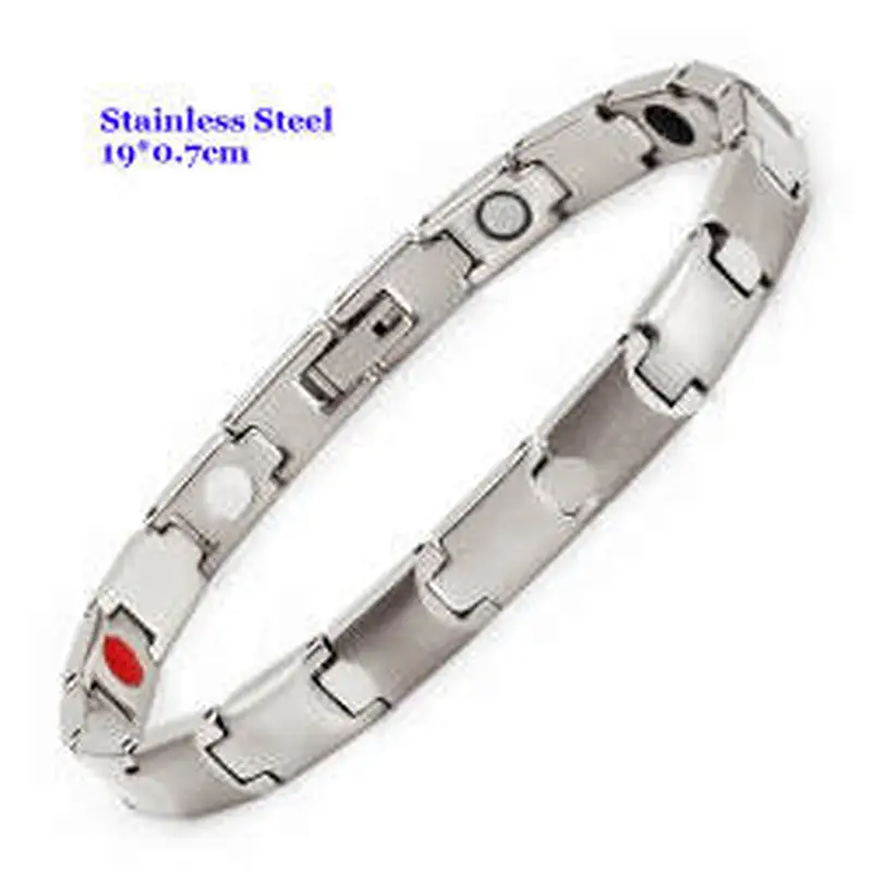 Wollet Stainless Steel Or Titanium Bio Magnetic Fir 4 In 1 5 In 1 Health Bracelet