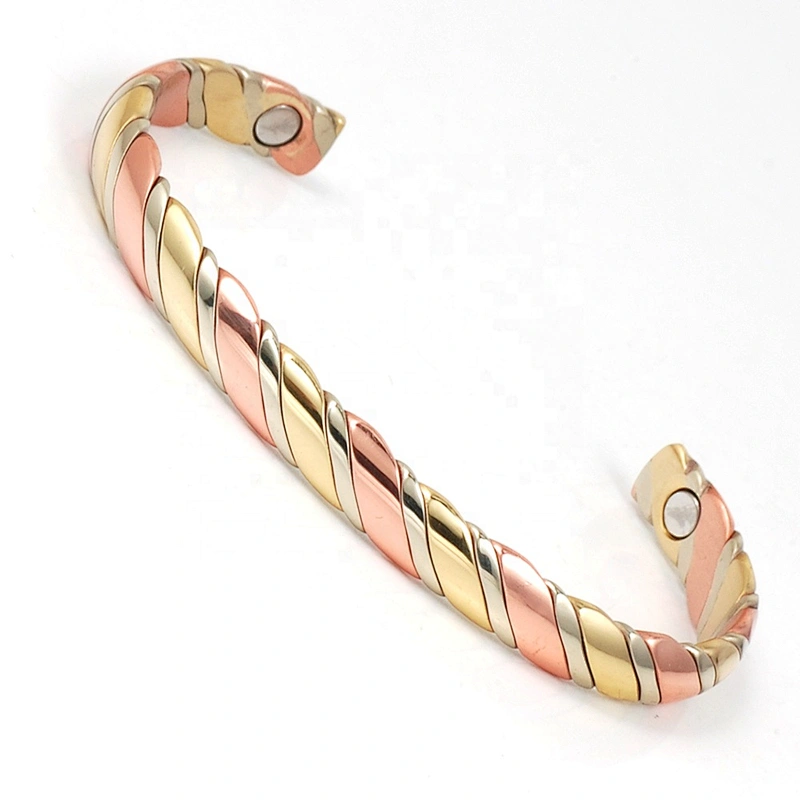 Wollet Mens Pure Copper Bangle  Arthritis Pain Relief Therapy Healthy Copper Magnetic Bracelet