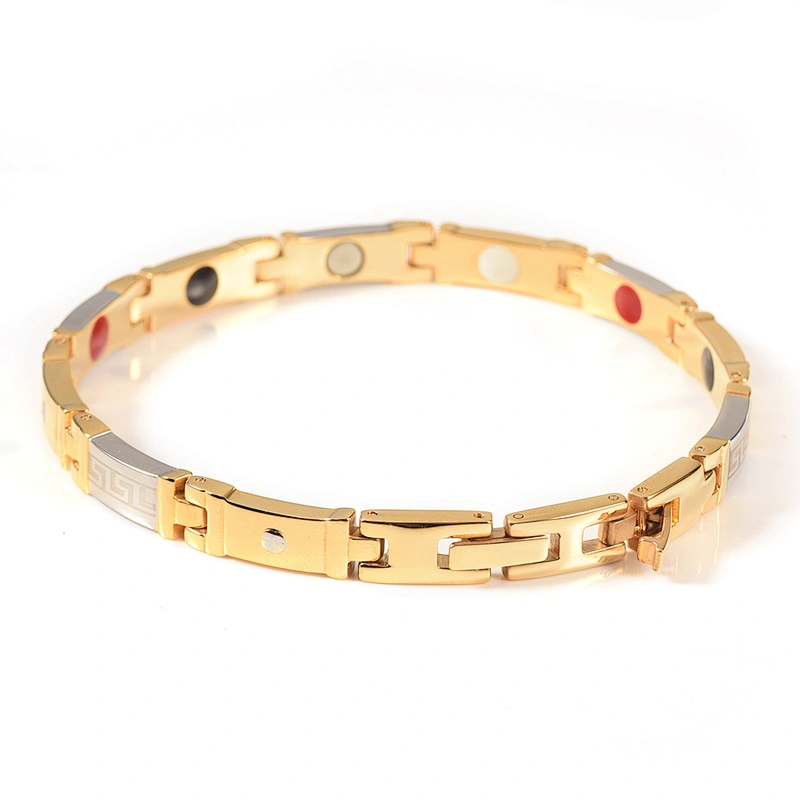 Wollet Health Energy Power Healing Gold Plated 316L Stainless Steel Bracelet