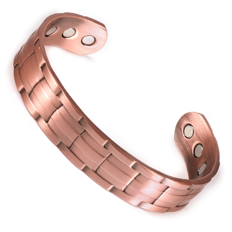 Wollet Hot Sale Mens Powerful Arthritis Magnetic Copper Bracelet gold plated bangle