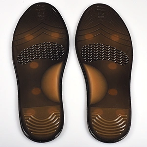 natural blue rubber magnetic foot massage insole