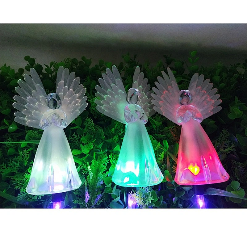 Wollet led solar simulation angel lamp outdoor waterproof garden landscape lawn lamp garden decoration lamp