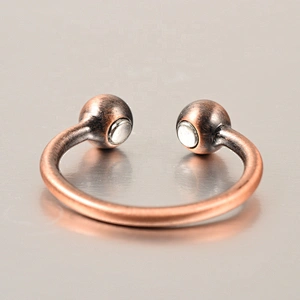 Wollet Magnetic Copper Ring Arthritis Women Pure Copper Rings for Women Adjustable Health with 3PCS Magnets
