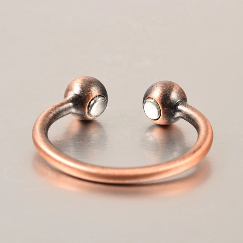 Wollet Magnetic Copper Ring Arthritis Women Pure Copper Rings for Women Adjustable Health with 3PCS Magnets