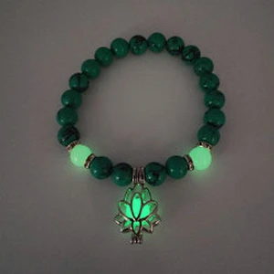 Wollet Energy Glowing Lotus Sanskrit Beaded Bracelet