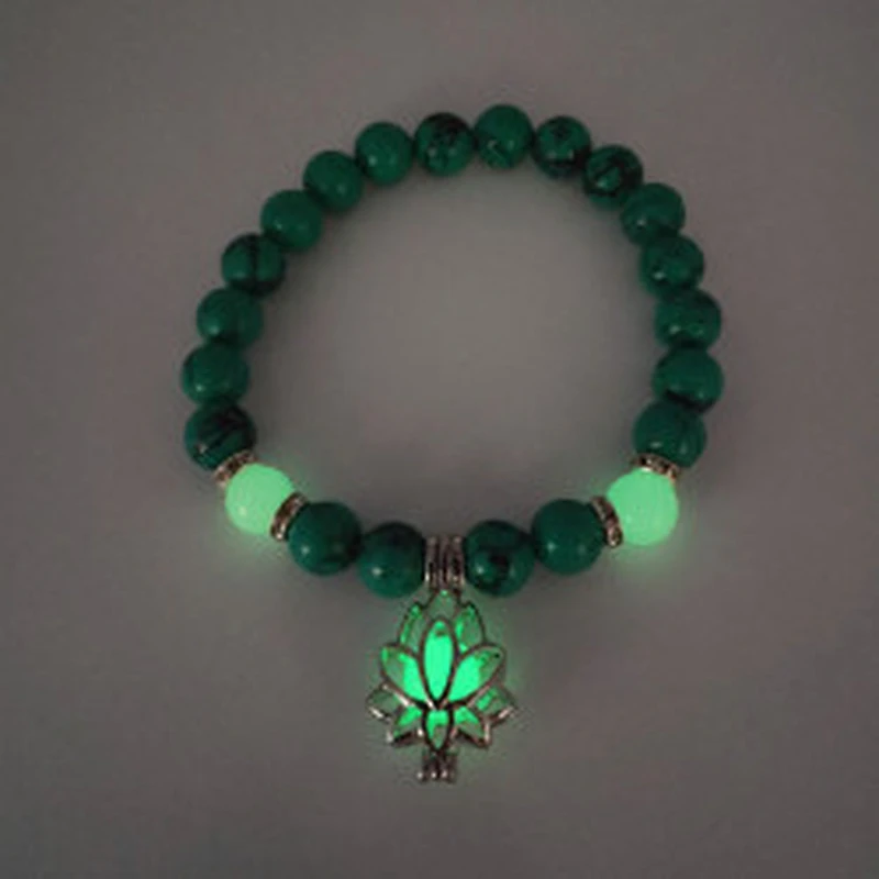 Wollet Energy Glowing Lotus Sanskrit Beaded Bracelet