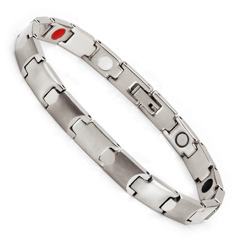 Wollet Stainless Steel Or Titanium Bio Magnetic Fir 4 In 1 5 In 1 Health Bracelet