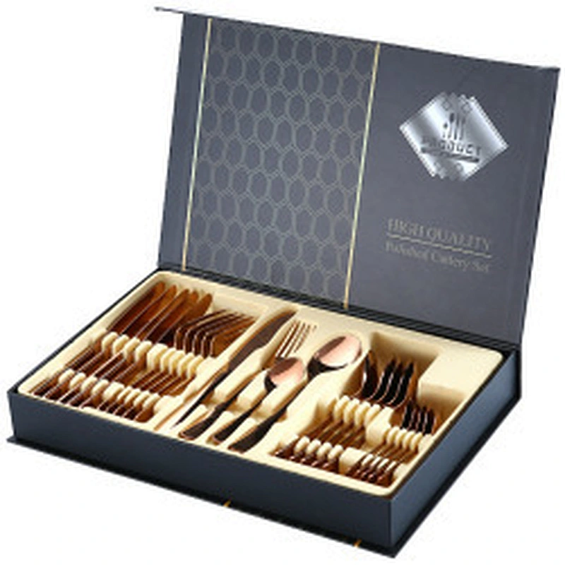 Wollet Stainless Steel Cutlery Gift Box Set 24 Piece Cutlery Set