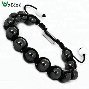 Jet Black Handmade Multi Balls Hematite Magnetic Bracelet