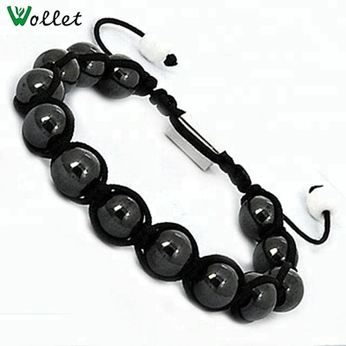 Jet Black Handmade Multi Balls Hematite Magnetic Bracelet