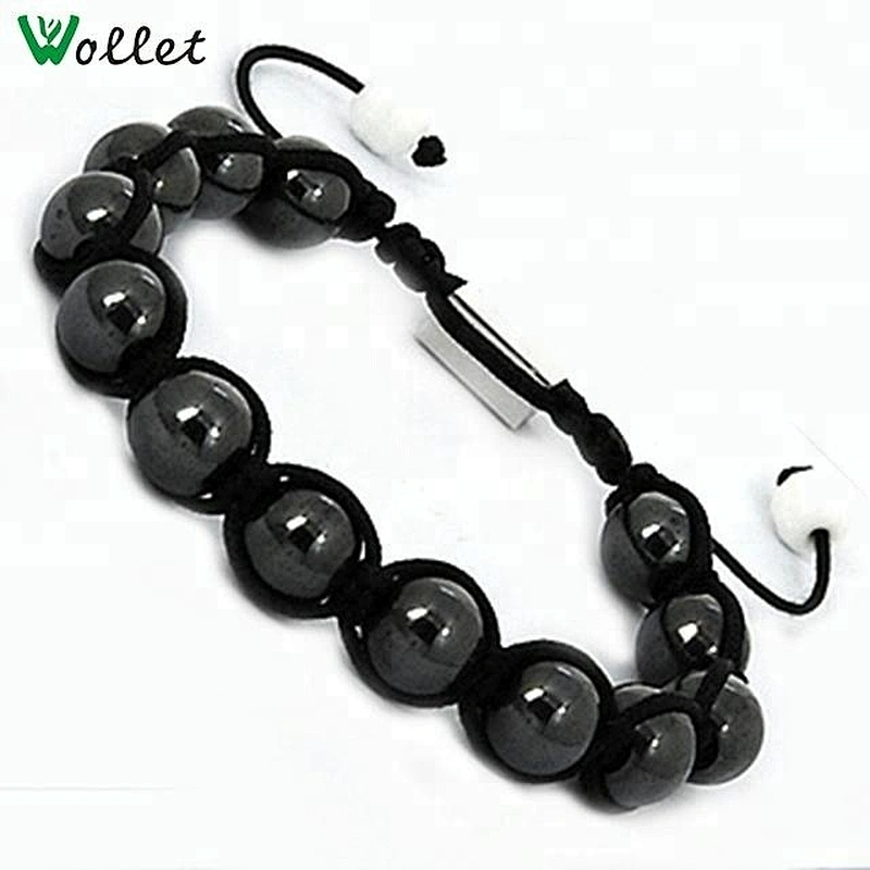 Jet Black Handmade Multi Balls Hematite Magnetic Bracelet
