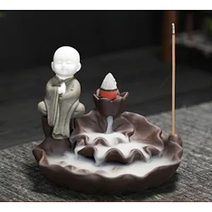Wollet Creative Home Ceramic Ornaments Hydroponic Flower Ornaments Backflow Aromatherapy Oven Backflow Incense Oven