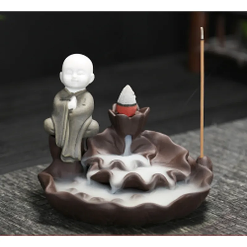 Wollet Creative Home Ceramic Ornaments Hydroponic Flower Ornaments Backflow Aromatherapy Oven Backflow Incense Oven