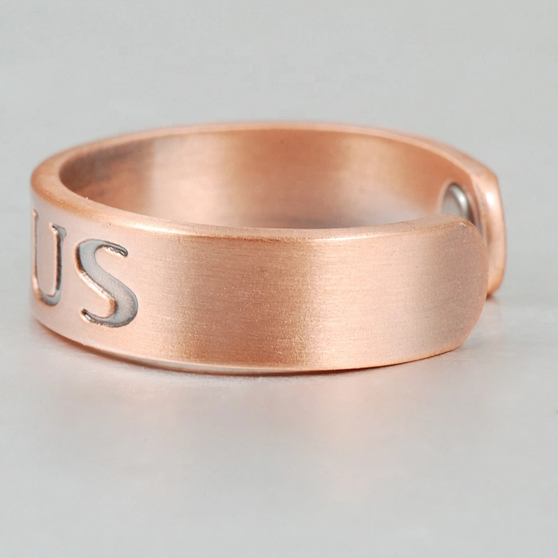 Wollet Magnetic Copper Ring Arthritis Women Pure Copper Rings for Women Adjustable Health with 3PCS Magnets