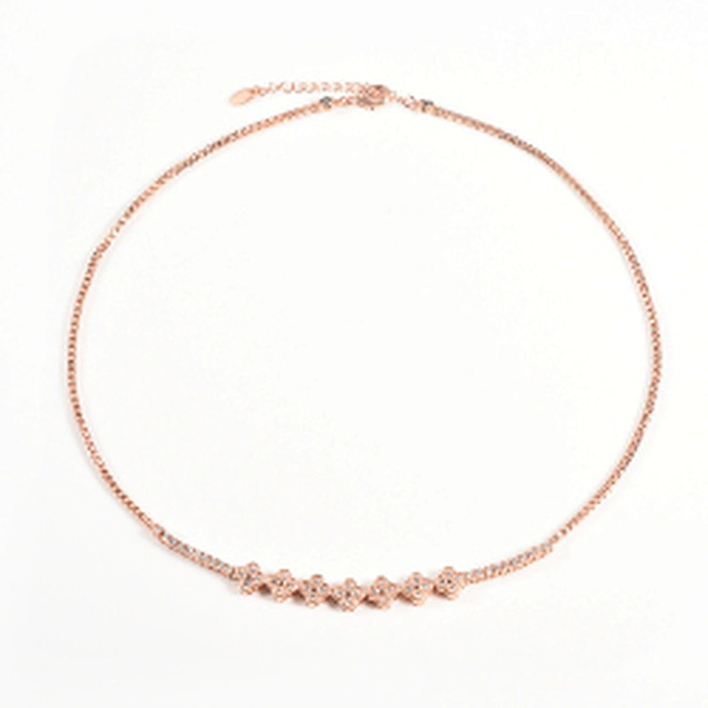 Wollet Fashion Health Energy Power CZ Stone Copper Bio Magnetic Necklace