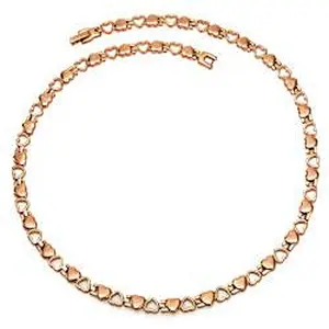 Wollet Fashion Heart Gold Plating Bio Magnetic 316L Stainless Steel Necklace