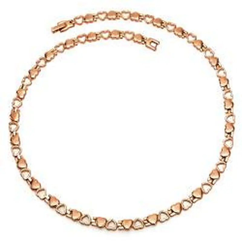 Wollet Fashion Heart Gold Plating Bio Magnetic 316L Stainless Steel Necklace