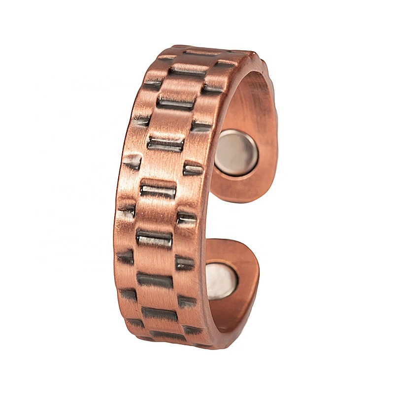 Wollet Fashion Flower Design Health Energy Bio Magnetic Copper Bracelet