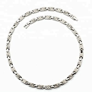 Wollet Health Germanium Magnetic Infrared Couple Titanium Necklace For Men Women