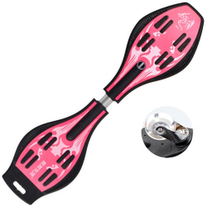 Wollet Beginner skateboarding teenagers swing two-wheeled dragon twisting skateboard