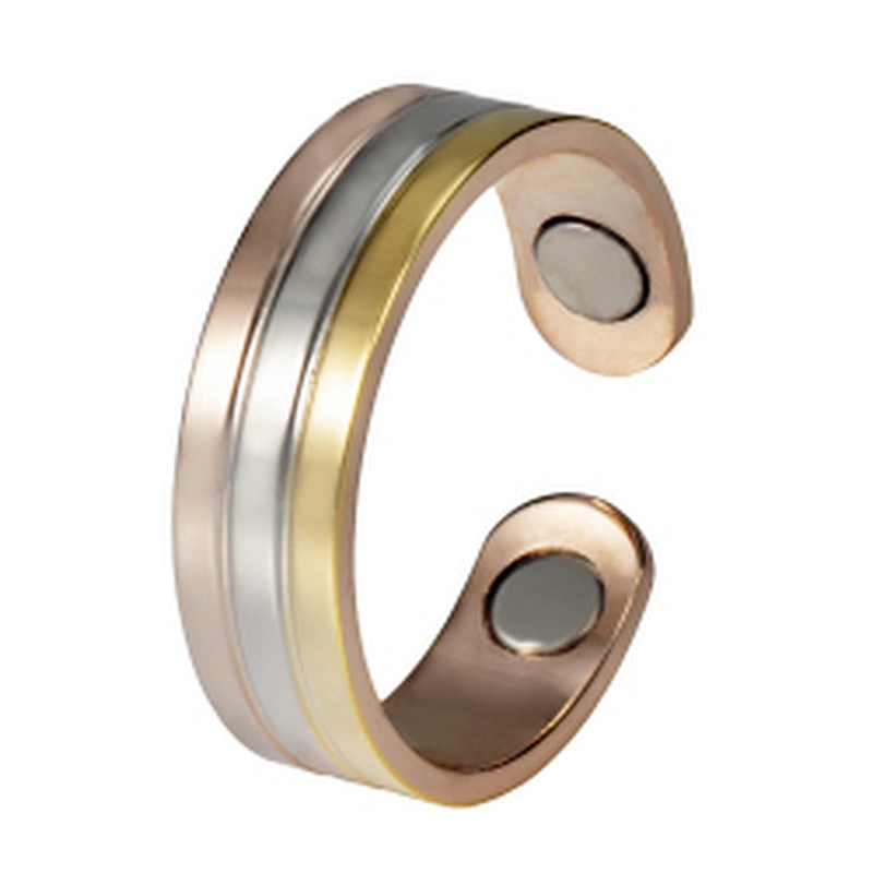 Wollet Magnetic Copper Ring Arthritis Women Pure Copper Rings for Women Adjustable Health with 3PCS Magnets