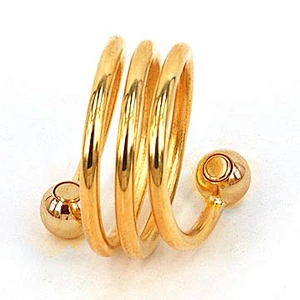 2013 Fashion Coiled Copper Ring Thailand Gold Jewellery