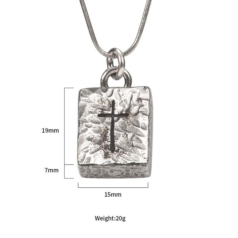 Wollet Cross Shape 925 Sterling Silver Necklace Jewelry Pendant