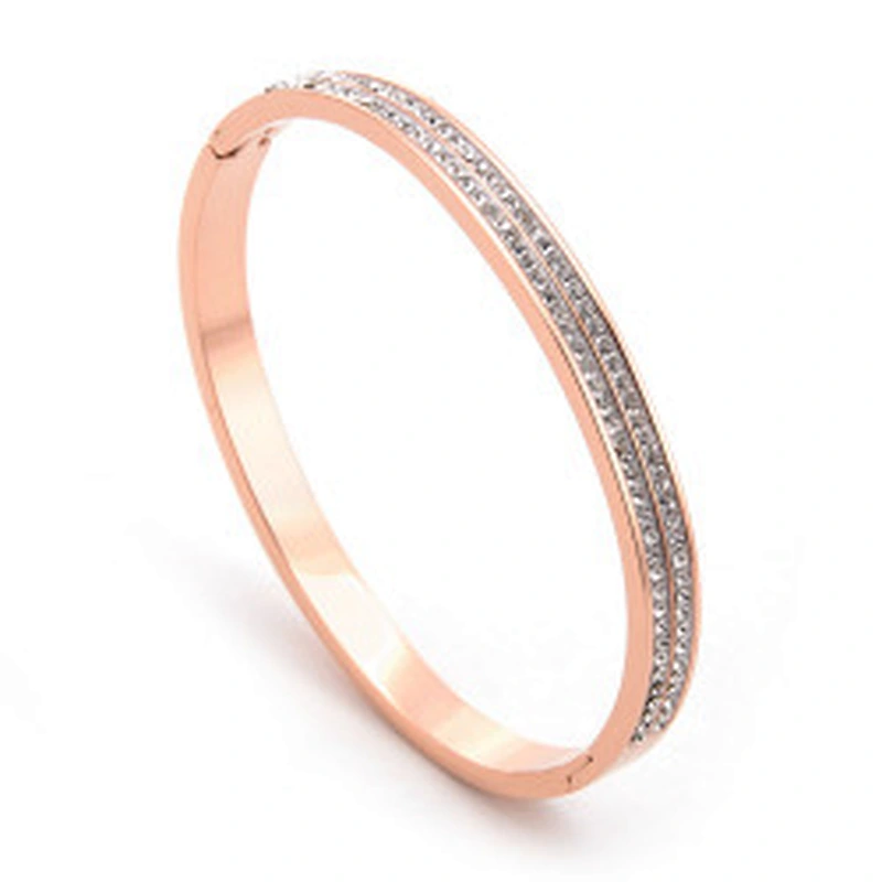 Wollet New Design Fashion Adjustable Love Bracelet Rose Gold Stainless Steel Bracelet