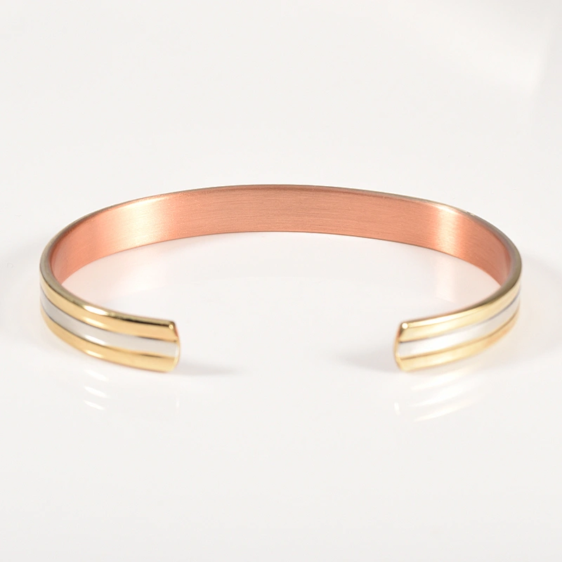 Wollet Mens Pure Copper Bangle  Arthritis Pain Relief Therapy Healthy Copper Magnetic Bracelet