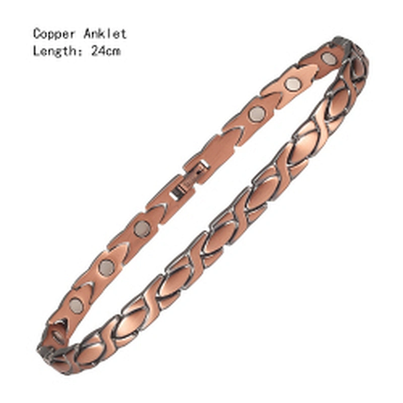 Wollet Magnetic Copper Anklets Arthritis Pain Relief 99.95% Pure Copper Anklet with Strong Magnets for Feet & Ankles