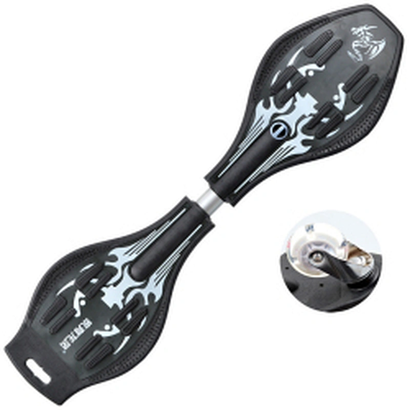 Wollet Beginner skateboarding teenagers swing two-wheeled dragon twisting skateboard