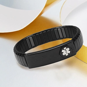 Wollet New Design Flexible Stainless Steel Magnetic Therapy Elastic Bracelet for Women and Girls