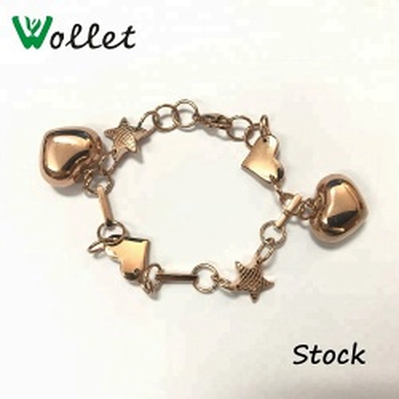 Wollet China Fashion Heart-shaped Magnetic Stainless Steel Bracelet