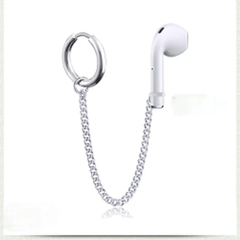 Wollet Sports wireless headset anti-lost stainless steel earrings
