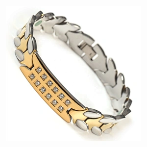 Wollet Fashion Health Energy Balance Bio Magnetic Tungsten Anchor Bracelet For Men