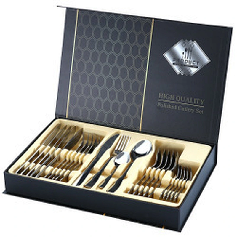 Wollet Stainless Steel Cutlery Gift Box Set 24 Piece Cutlery Set