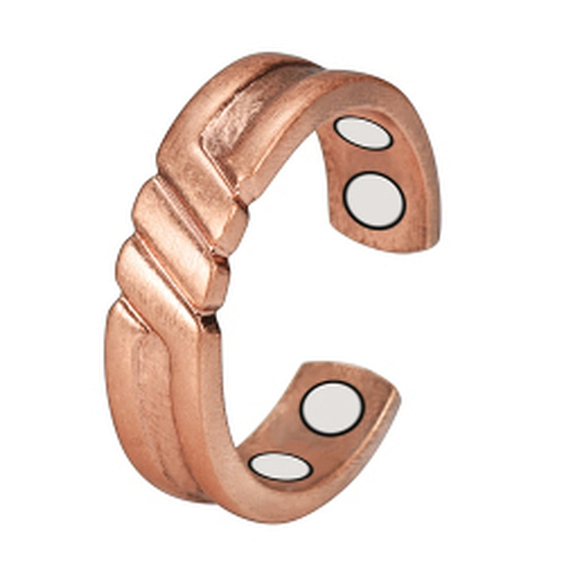 Wollet Magnetic Copper Ring Arthritis Women Pure Copper Rings for Women Adjustable Health with 3PCS Magnets
